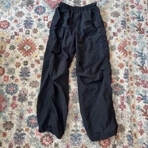Love Tree black parachute pants sz L